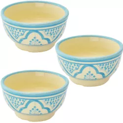 3er Set Orientalische Schale Amela - Blau