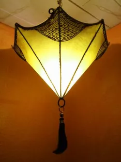 Mediterrane Deckenlampe Berfu Gelb