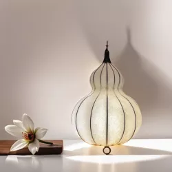 Orient Lampe Tischlampe Nachttischlampe Darabil Beige