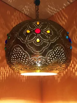 Orientalische Lampe Ishraq - Goldfarbig