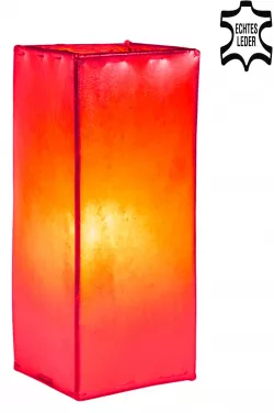 Ledertischlampe Janka Rot