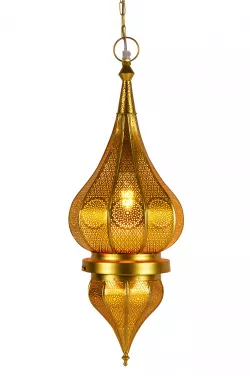 Orientalische Lampe Hängeleuchte Fayna Gold