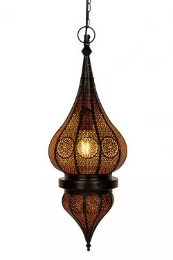 Orientalische Lampe Hängeleuchte Fayna Schwarz