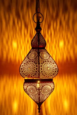 Orientalische Lampe Hängeleuchte Idal Gold