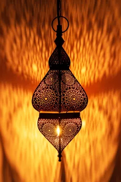 Orientalische Lampe Hängeleuchte Idal Schwarz