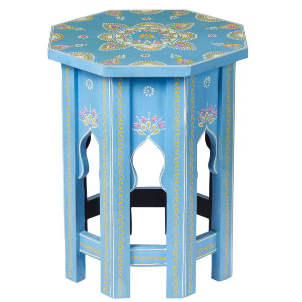 Petite table d'appoint bohème table de chevet fleur tabouret table basse canapé table