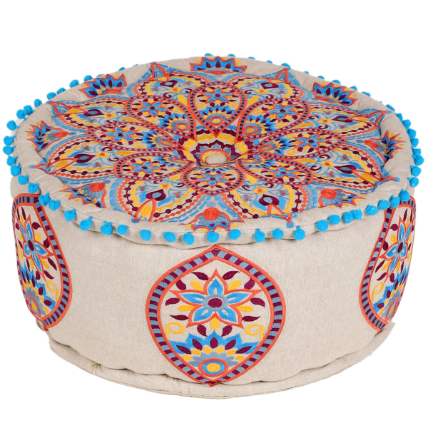 Pouf pouffe stool pouffe seat cushion seat stool floor cushion with filling 50cm