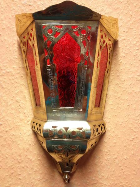Orientalische Marokkanische Wandlampe Wandleuchte Flurlampe Messinglampe Lampe