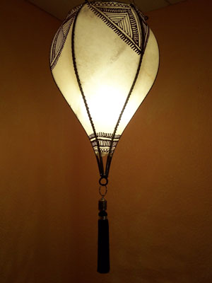 Orientalische Afrikanische Lampe Deckenlampe Lederlampe Hängelampe Marokko Decke