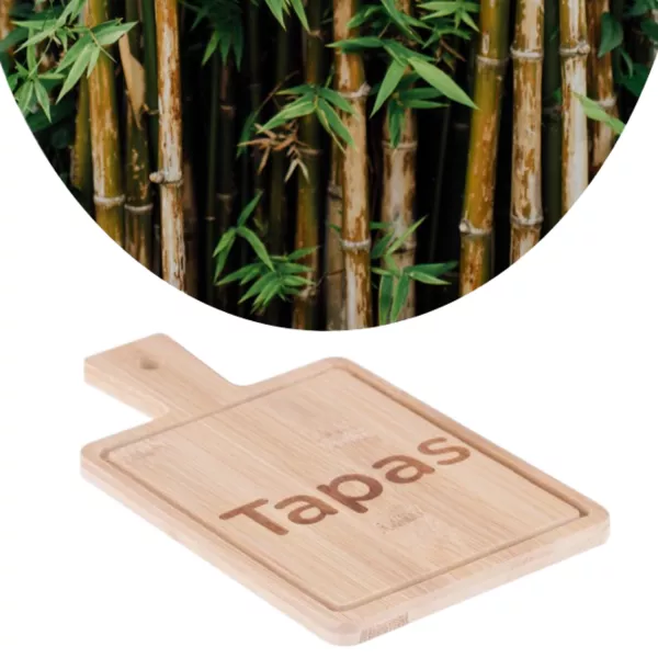 Snack Tapas Bako Set | Bambus 4er Topfuntersetzer Servieren Orientalische Platte zum Brett