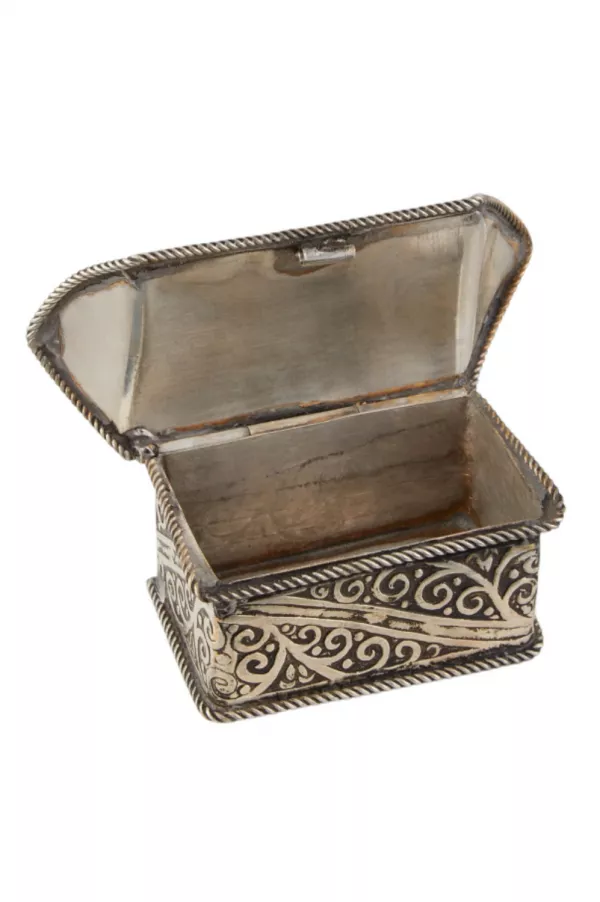 Marokkanische Schatulle Box aus Holz Orientalische kleine Aufbewahrungsbox mit Deckel Doaa 16cm Orientalischer Schmuckkästchen für Mädchen und Damen zur Schmuckaufbewahrung 