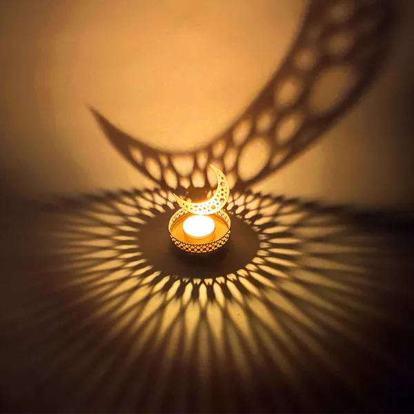 MUPOO LED Nachtlicht Ramadan Mond,Ramadan-Teelichthalter