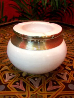 Marokkanischer Windaschenbecher Keramik Schwarz