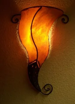 Orientalische Afrikanische Lampe Wandlampe Lederlampe Wandleuchte Marokko Wand 