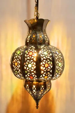 II.Choice Oriental ceiling lamp Charifa 33cm silver colored -BWARE 