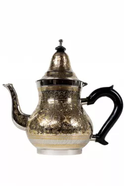 II.Choice Oriental moroccan Teapot Baha XL silver colored/ gold colored- 1400ml -BWARE 