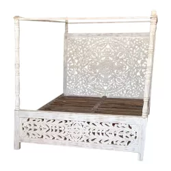 Oriental Solid Wood Double Bed Yanam 180cm