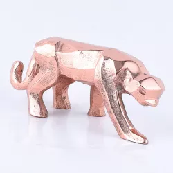 Animal Figurine Table Decoration Jaguar Copper