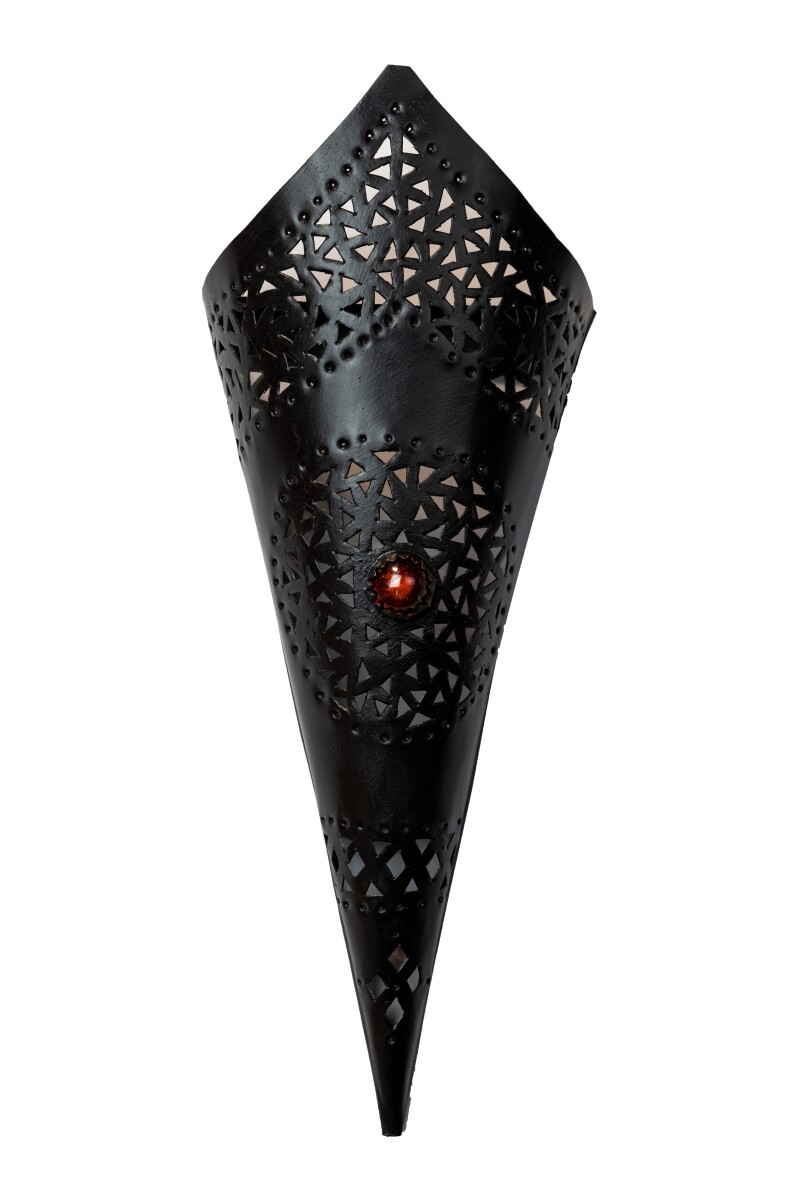 Marokkanische Wandlampe Fatma handgefertigt aus Metall in Or