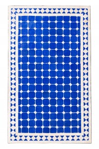 Marokkanischer Mosaiktisch Marrakesch Blau Beige 100x60cm...