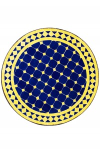 Marokkanischer Mosaiktisch Marrakesch Blau-Gelb Ø...