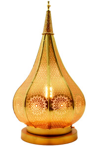Orientalische Laterne Windlicht Garten Deko Ezana gold