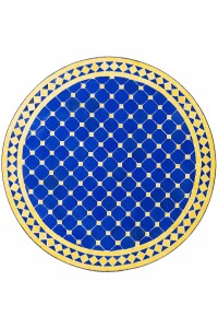Marokkanischer Mosaiktisch Marrakesch Blau Gelb 80cm |...