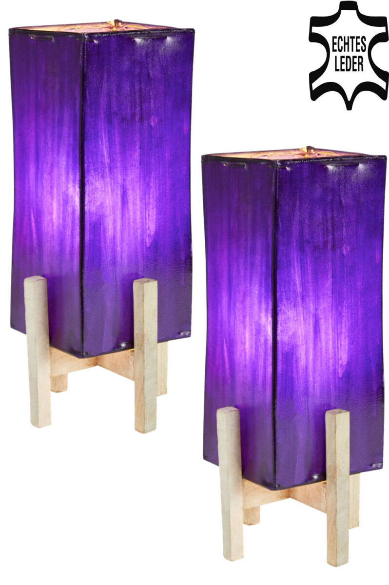 2er Set Orientalische Lederlampe Janka L box
