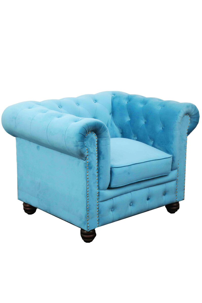 Chesterfield Samt Sessel Sofa Toptop Bla box