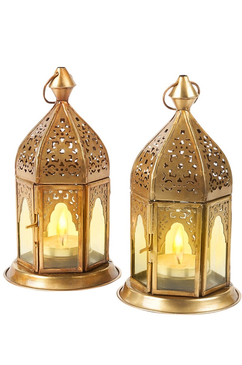 2er Set Orientalische Laterne Basem klar box