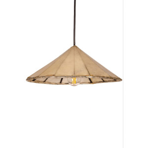 Küchenlampe Mian Beige 30cm | Henna Lederlampe Orientalisch