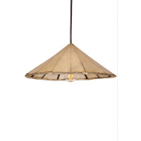 Küchenlampe Mian Beige 30cm | Henna Lederlampe Orientalisch