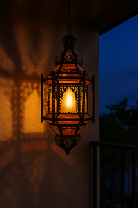 Pendelleuchte Jahan 45cm | Marokkanische Hängeleuchte aus Metall Glas