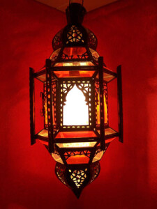 Pendelleuchte Jahan 45cm | Marokkanische Hängeleuchte aus Metall Glas