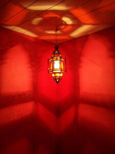 Pendelleuchte Jahan 45cm | Marokkanische Hängeleuchte aus Metall Glas