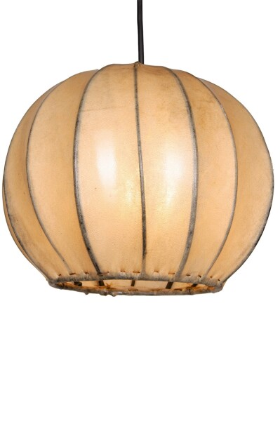 Moderne Esstischlampe Mailin Beige | Leder & Eisen handgefertigt