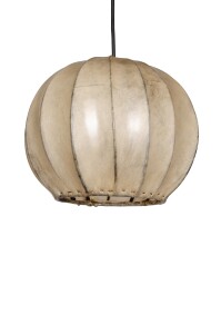 Moderne Esstischlampe Mailin Beige | Leder & Eisen handgefertigt