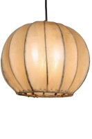 Moderne Esstischlampe Mailin Beige | Leder & Eisen handgefertigt