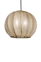 Moderne Esstischlampe Mailin Beige | Leder & Eisen handgefertigt