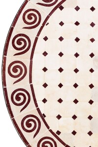 Marokkanischer Mosaiktisch Spirale Beige Bordeaux 80cm |...