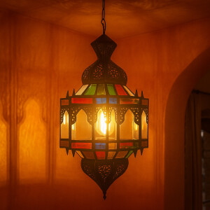 Hängeleuchte Alia Multi 50cm | Mediterrane Pendelleuchte Glas Metall