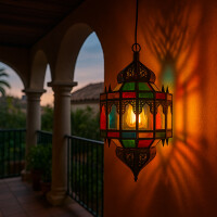 Hängeleuchte Alia Multi 50cm | Mediterrane Pendelleuchte Glas Metall