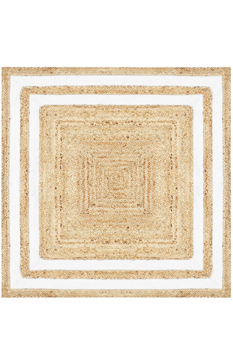 Jute Teppich Chloe modern aus Baumwolle  box