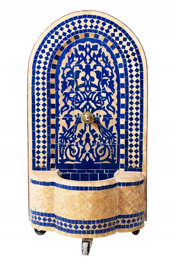 Marokkanischer Mosaik Gartenbrunnen 85cm box