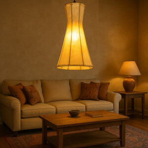 Vintage Hängeleuchte Jinjin Natur | Leder &...