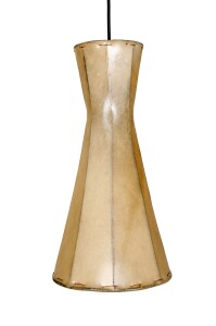 Vintage Hängeleuchte Jinjin Natur | Leder & Schmiede Handarbeit 40cm