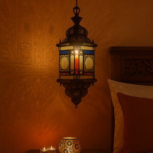 Deckenlampe Ayam Bunt 70cm | Marokkanische...