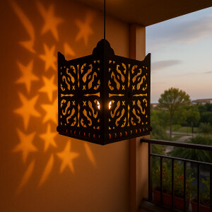 Deckenlampe Randa Schwarz 30cm | Marokkanische Metalllampe