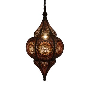 Orientalische Indische Deckenlampe Malha Schwarz