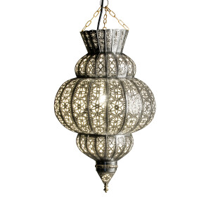 Orientalische Pendelleuchte Harem Silber 45cm | Lampe...